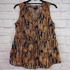Banana Republic Wheat Pattern Blouse Size M